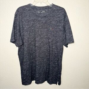 Greg Norman Shark Logo T-Shirt Men’s L Dark Gray Heather Cotton Blend Crewneck